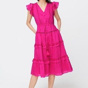 J Crew Cotton Pom Pom Dress